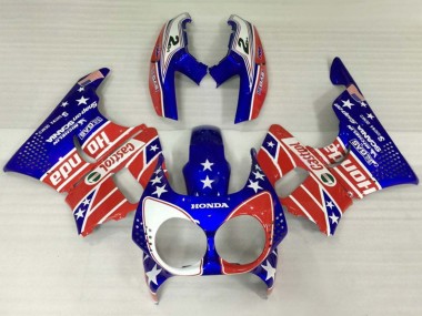 1992-1993 Honda CBR900RR 893 Motorcycle Fairings - White Red Blue Star Castrol Australia for Sale