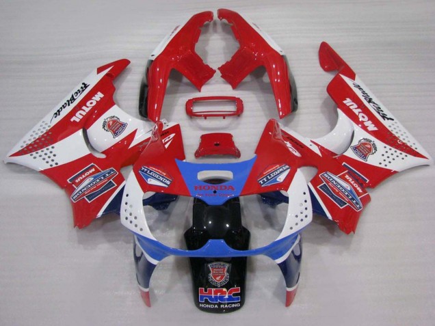 1994-1995 Honda CBR900RR 893 Motorcycle Fairings - White Red Light Blue Motul Australia for Sale