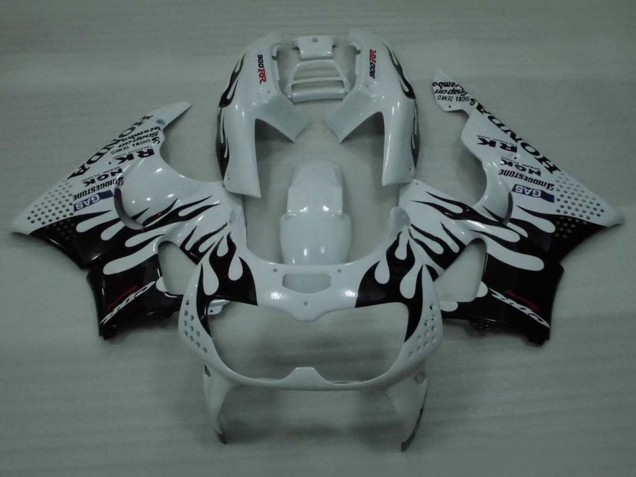 1994-1995 Honda CBR900RR 893 Motorcycle Fairings - White Glossy Black Flame Australia for Sale