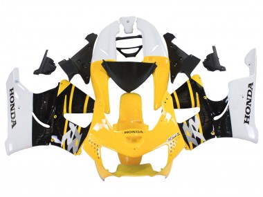 1998-1999 Honda CBR900RR 919 Motorcycle Fairings - White Yellow Glossy Black Australia for Sale
