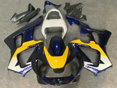 2000-2001 Honda CBR900RR 929 Motorcycle Fairings - White Yellow Dark Blue Australia for Sale