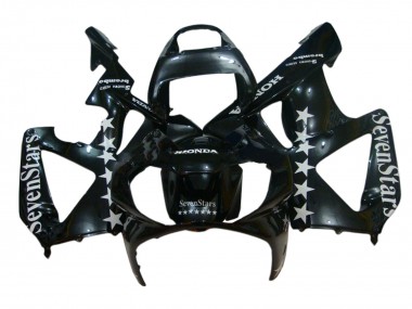 2000-2001 Honda CBR900RR 929 Motorcycle Fairings - Glossy Black White SevenStars Australia for Sale