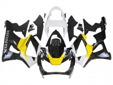 2000-2001 Honda CBR900RR 929 Motorcycle Fairings - White Yellow Glossy Black Australia for Sale