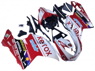 2007-2014 Ducati 848/1098/1198 Motorcycle Fairings - White Red Glossy Black Valsir Xerox Australia for Sale