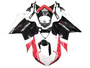 2007-2014 Ducati 848/1098/1198 Motorcycle Fairings - White Red Glossy Black Australia for Sale