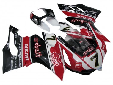 2011-2014 Ducati Panigale 899/1199 Motorcycle Fairings - White Red Glossy Black Aruba.it 7 Australia for Sale