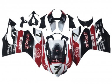 2011-2014 Ducati Panigale 899/1199 Motorcycle Fairings - White Red Glossy Black Aruba.it 7 Australia for Sale