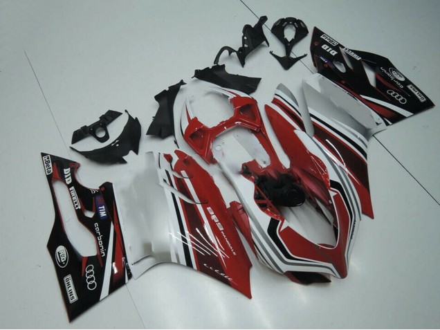 2011-2014 Ducati Panigale 899 Motorcycle Fairing - White Red Glossy Black Australia for Sale
