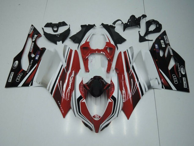 2011-2014 Ducati Panigale 899 Motorcycle Fairing - White Red Glossy Black Australia for Sale