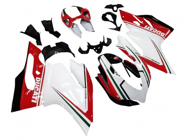 2011-2014 Ducati 1199 Motorcycle Fairings - White Red Green Glossy Black Australia for Sale