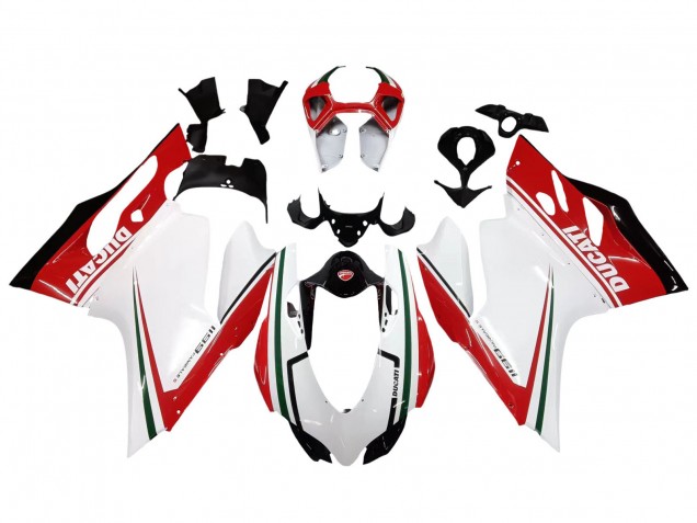 2011-2014 Ducati 1199 Motorcycle Fairings - White Red Green Glossy Black Australia for Sale