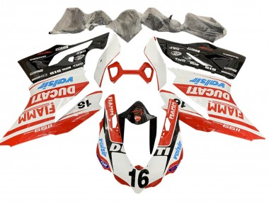 2011-2014 Ducati Panigale 1199 Motorcycle Fairings - White Red Glossy Black Valsir Fiamm Ficc 16 Australia for Sale