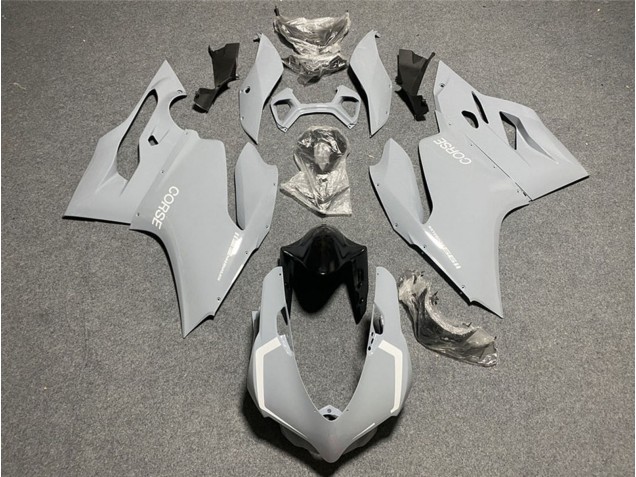 2011-2014 Ducati 1199 Motorcycle Fairings - Light Nardo Grey White Corse Australia for Sale