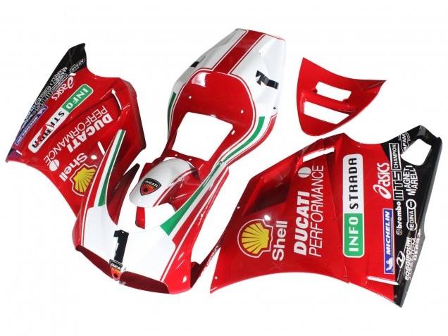1993-2005 Ducati 748/916/996/998 Motorcycle Fairings - White Red Yellow Green Glossy Black Performance Australia for Sale
