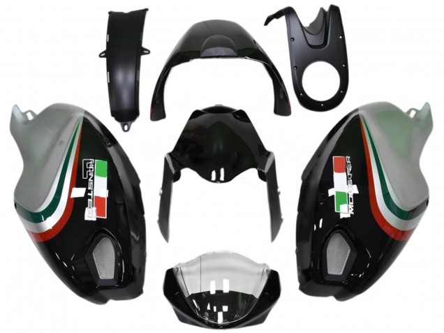 2008-2012 Ducati Monster 696 796 1100 1100S Motorcycle Fairings - Glossy Black Silver Red Green Australia for Sale