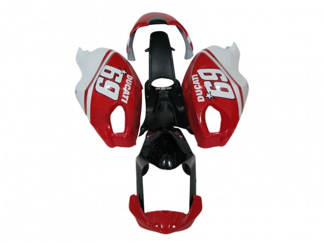 2008-2012 Ducati Monster 696 796 1100 1100S Motorcycle Fairings - White Red Glossy Black 69 Australia for Sale