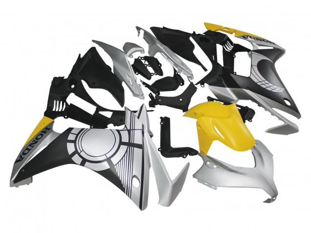 2013-2015 Honda CBR500R Motorcycle Fairings - Silver Yellow Matte Black Australia for Sale