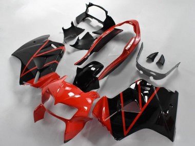 1998-2001 Honda VFR 800 Motorcycle Fairings - Red Glossy Black Stripe Australia for Sale