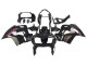 1998-2001 Honda VFR 800 Motorcycle Fairings - Glossy Black Red Decal Australia for Sale