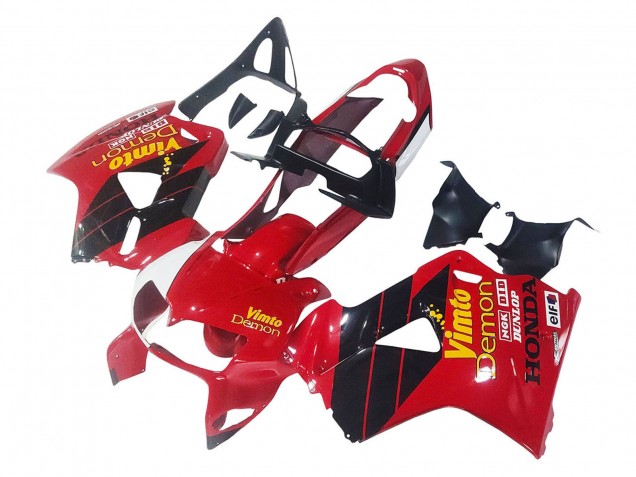 1998-2001 Honda VFR 800 Motorcycle Fairings - Red White Glossy Black Vimto Australia for Sale