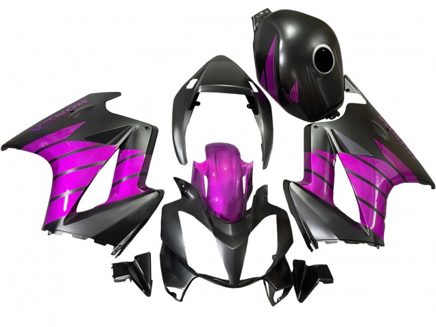 2002-2013 Honda VFR 800 Motorcycle Fairings - Purple Matte Black Australia for Sale