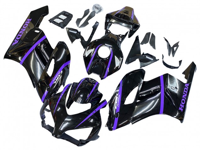 2004-2005 Honda CBR1000RR Motorcycle Fairings - Glossy Black Purple Stripe Australia for Sale