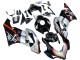 2004-2005 Honda CBR1000RR Motorcycle Fairings - Silver Glossy Black Red Stripe Australia for Sale