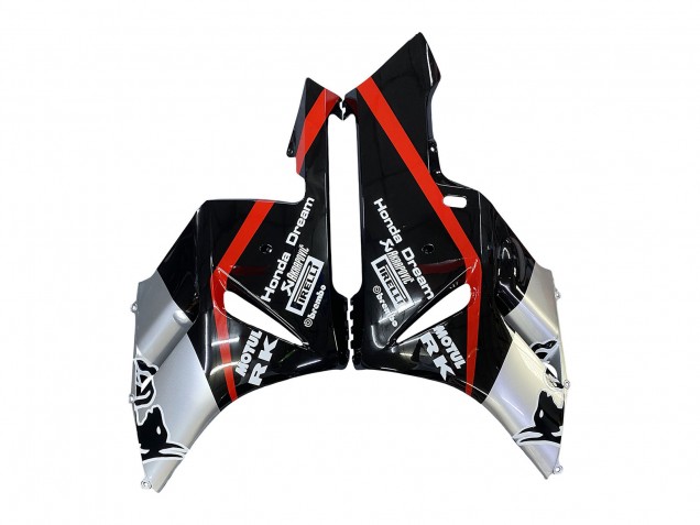 2004-2005 Honda CBR1000RR Motorcycle Fairings - Silver Glossy Black Red Stripe Australia for Sale