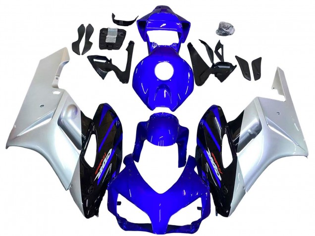 2004-2005 Honda CBR1000RR Motorcycle Fairings - Silver Blue Glossy Black Australia for Sale