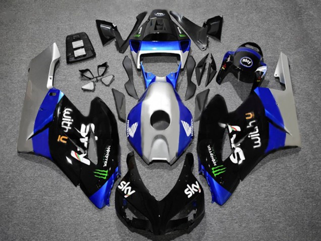 2004-2005 Honda CBR1000RR Motorcycle Fairings - Silver Blue Glossy Black Green Monster Sky Australia for Sale