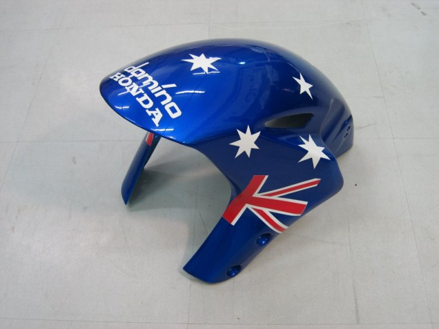 2004-2005 Honda CBR1000RR Motorcycle Fairings - White Blue Red Glossy Black Star Carrera Lee Australia for Sale