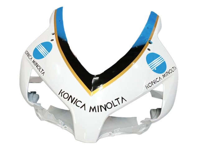 2004-2005 Honda CBR1000RR Motorcycle Fairings - White Light Blue Yellow Black Konica Minolta Australia for Sale