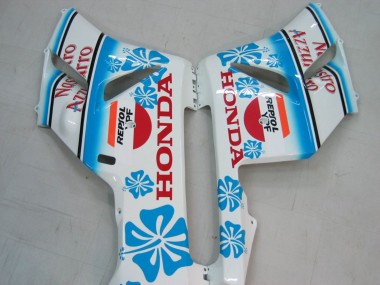 2004-2005 Honda CBR1000RR Motorcycle Fairings - White Blue Snow Nastro Azzurro 46 Australia for Sale