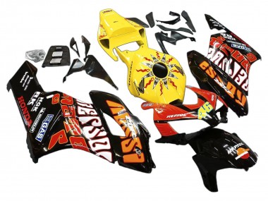 2004-2005 Honda CBR1000RR Motorcycle Fairings - Yellow Orange Glossy Black Repsol Rossi 46 Australia for Sale