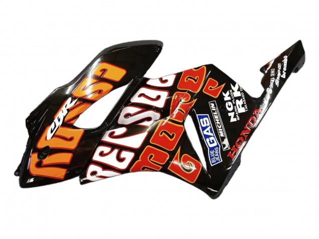 2004-2005 Honda CBR1000RR Motorcycle Fairings - Yellow Orange Glossy Black Repsol Rossi 46 Australia for Sale