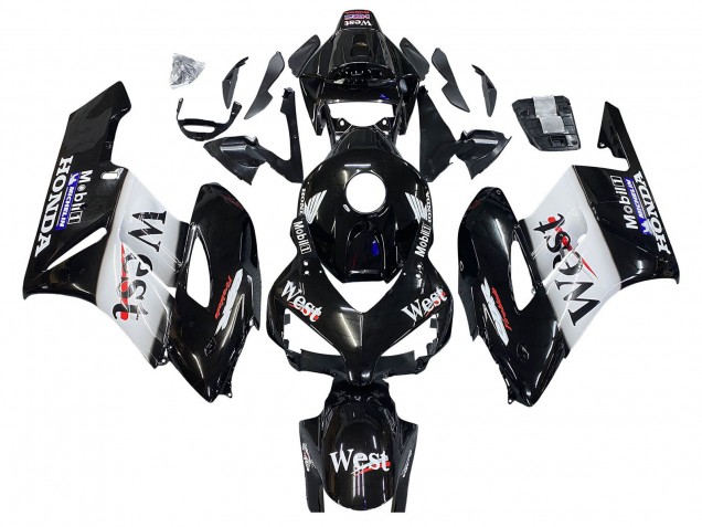 2004-2005 Honda CBR1000RR Motorcycle Fairings - Glossy Black White West Australia for Sale