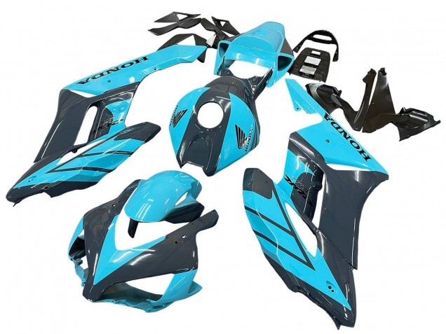 2004-2005 Honda CBR1000RR Motorcycle Fairings - Light Blue Glossy Black Australia for Sale