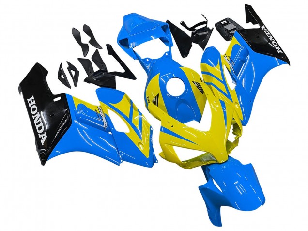 2004-2005 Honda CBR1000RR Motorcycle Fairings - Blue Yellow Glossy Black Australia for Sale