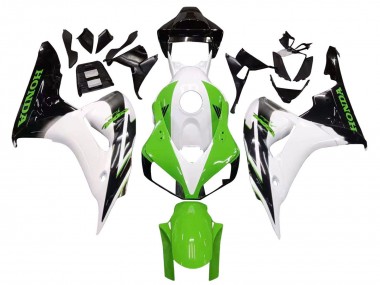 2006-2007 Honda CBR1000RR Motorcycle Fairing - White Green Glossy Black Australia for Sale