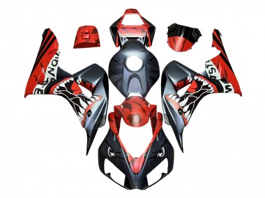 2006-2007 Honda CBR1000RR Motorcycle Fairings - Red Matte Black Monster Shark Australia for Sale