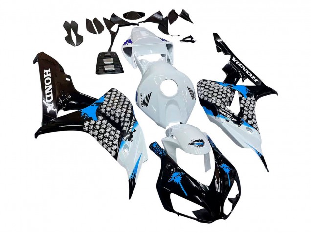2006-2007 Honda CBR1000RR Motorcycle Fairing - White Blue Glossy Black Australia for Sale
