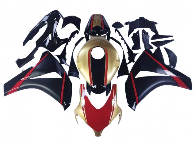2008-2011 Honda CBR1000RR Motorcycle Fairings - Gold Red Glossy Black Australia for Sale