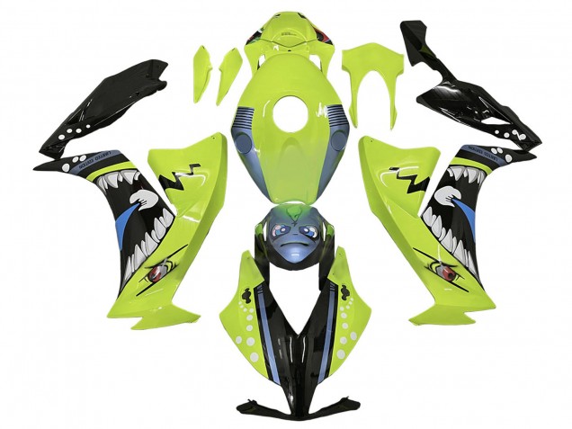 2012-2016 Honda CBR1000RR Motorcycle Fairings - Light Green Blue Glossy Black Shark Australia for Sale