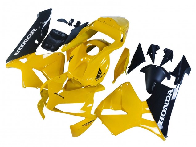 2003-2004 Honda CBR600RR Motorcycle Fairings - Yellow Glossy Black Australia for Sale