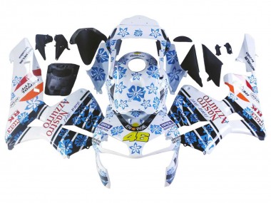 2003-2004 Honda CBR600RR Motorcycle Fairings - White Blue Red Nastro Azzurro 46 Australia for Sale