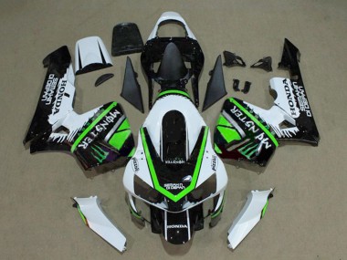 2003-2004 Honda CBR600RR Motorcycle Fairings - White Green Glossy Black Monster Australia for Sale