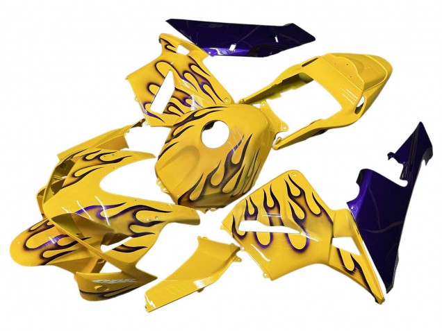 2003-2004 Honda CBR600RR Motorcycle Fairings - Yellow Black Flame Australia for Sale