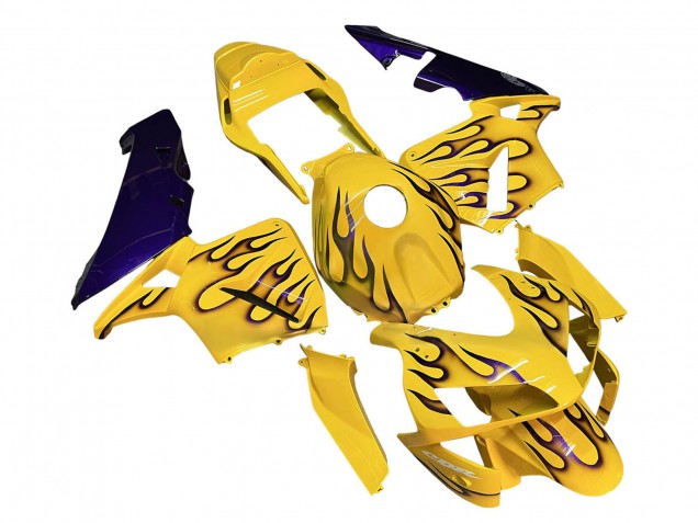 2003-2004 Honda CBR600RR Motorcycle Fairings - Yellow Black Flame Australia for Sale