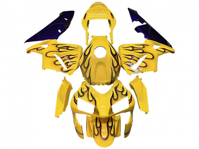 2003-2004 Honda CBR600RR Motorcycle Fairings - Yellow Black Flame Australia for Sale