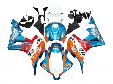 2007-2008 Honda CBR600RR Motorcycle Fairings - Orange White Red Blue Repsol Australia for Sale